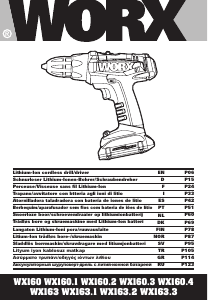 Mode d’emploi Worx WX163.3 Perceuse visseuse