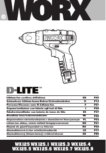 Manual Worx WX125.3 D-Lite Maşină de găurit-înşurubat