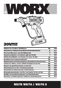 Priročnik Worx WX176 Vrtalni aparat