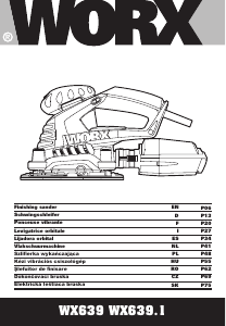 Manual Worx WX639.1 Mașină de șlefuit orbitală