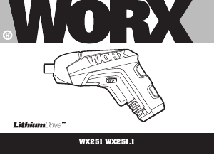 Manual de uso Worx WX251 Atornillador