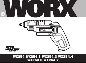 Manual de uso Worx WX254.7 Atornillador
