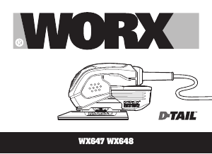 Manual Worx WX648 Lixadeira delta
