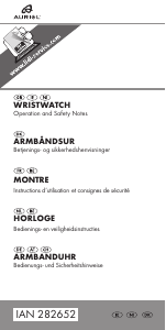 Handleiding Auriol IAN 282652 Horloge