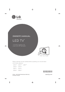 Mode d’emploi LG 60LB730V Téléviseur LED