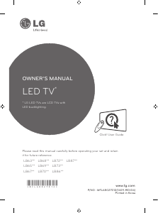 Manual de uso LG 50LB670V Televisor de LED