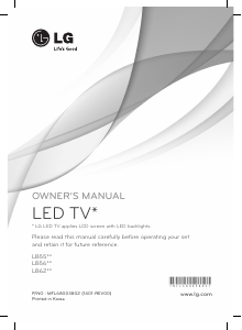 Mode d’emploi LG 49LB6200 Téléviseur LED