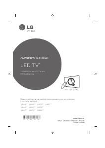 Manual de uso LG 70LB650V Televisor de LED