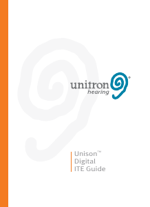 Manual Unitron Unison Digital ITE Hearing Aid