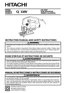 Manual de uso Hitachi CJ 110V Sierra de calar