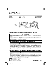 Manual Hitachi CR 13V2 Reciprocating Saw