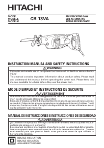 Manual de uso Hitachi CR 13VA Sierra de sable