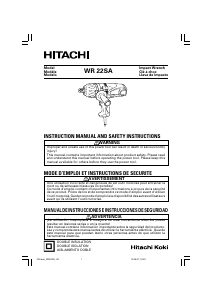 Mode d’emploi Hitachi WR 22SA Visseuse à choc