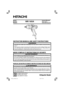 Mode d’emploi Hitachi WR 16SA Visseuse à choc