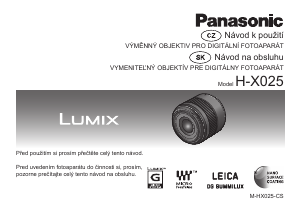 Návod Panasonic H-X025E Lumix Fotografický objektív