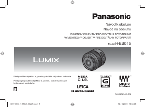 Návod Panasonic H-ES045 Lumix Fotografický objektív