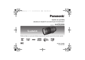 Priručnik Panasonic H-ES200 Lumix Objektiv fotoaparata