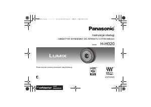 Instrukcja Panasonic H-H020 Lumix Obiektyw