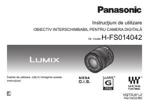 Manual Panasonic H-FS014042 Lumix Obiectiv