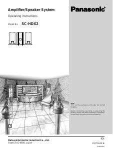 Handleiding Panasonic SC-HDX2 Luidspreker