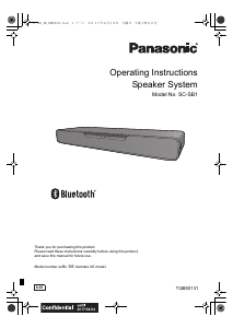 Manual Panasonic SC-SB1EB Speaker