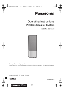 Manual Panasonic SC-GA10GN Speaker