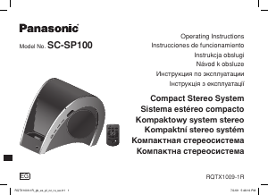 Руководство Panasonic SC-SP100EG Аудио-докстанция