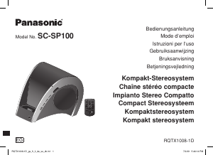 Bedienungsanleitung Panasonic SC-SP100EB Dockinglautsprecher