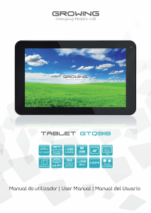 Manual de uso Growing GTQ918 Tablet