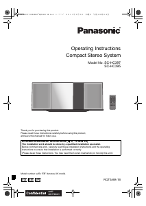 Manual Panasonic SC-HC395EG Stereo-set