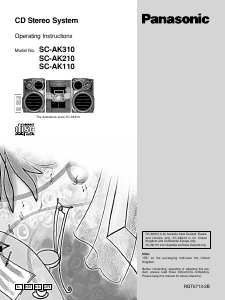 Handleiding Panasonic SC-AK210GN Stereoset