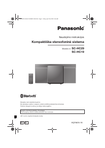 Vadovas Panasonic SC-HC29 Stereofoninis rinkinys