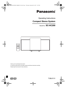 Manual Panasonic SC-HC200EB Stereo-set