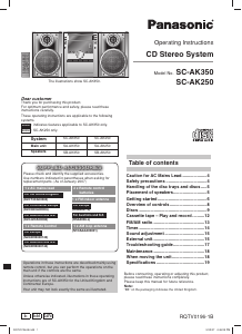 Manual Panasonic SC-AK250 Stereo-set