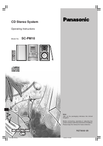 Handleiding Panasonic SC-PM10GCS Stereoset