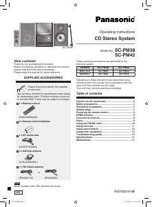 Manual Panasonic SC-PM38EB Stereo-set