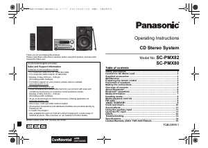 Manual Panasonic SC-PMX82EG Stereo-set