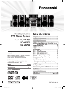 Manual Panasonic SC-VK950 Stereo-set