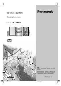 Manual Panasonic SC-PM28E Stereo-set