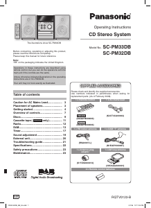Handleiding Panasonic SC-PM32DB Stereoset