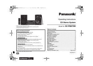 Manual Panasonic SC-PMX7DBEB Stereo-set