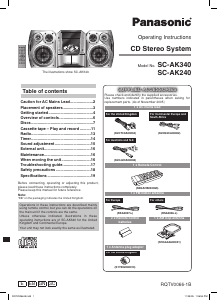 Manual Panasonic SC-AK340 Stereo-set