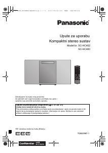 Priručnik Panasonic SC-HC400 Stereo komplet