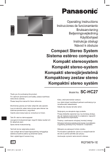 Manual de uso Panasonic SC-HC27 Set de estéreo