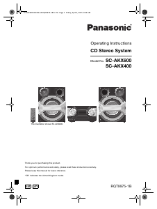 Manual Panasonic SC-AKX400EB Stereo-set