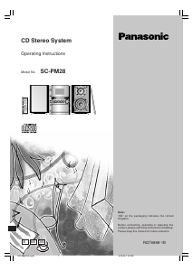 Handleiding Panasonic SC-PM28EB Stereoset