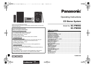 Manual Panasonic SC-PMX92EG Stereo-set