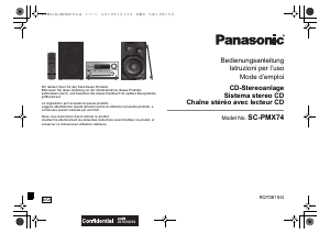 Manuale Panasonic SC-PMX74EG Stereo set
