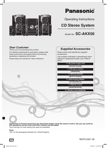 Manual Panasonic SC-AKX50EB Stereo-set