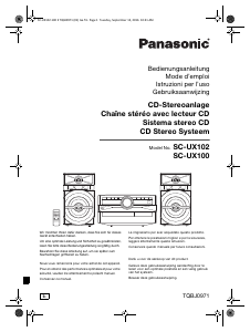 Bedienungsanleitung Panasonic SC-UX100E Stereoanlage